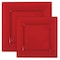 Smarty Had A Party Red Square Plastic Plates Dinnerware Value Set (120 Dinner Plates + 120 Salad Plates), 240PK 6979VP-CASE - alternate 2